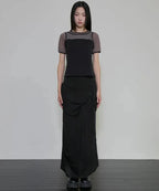 【Flare up】3-Layered T-Shirt [Black / Gray]