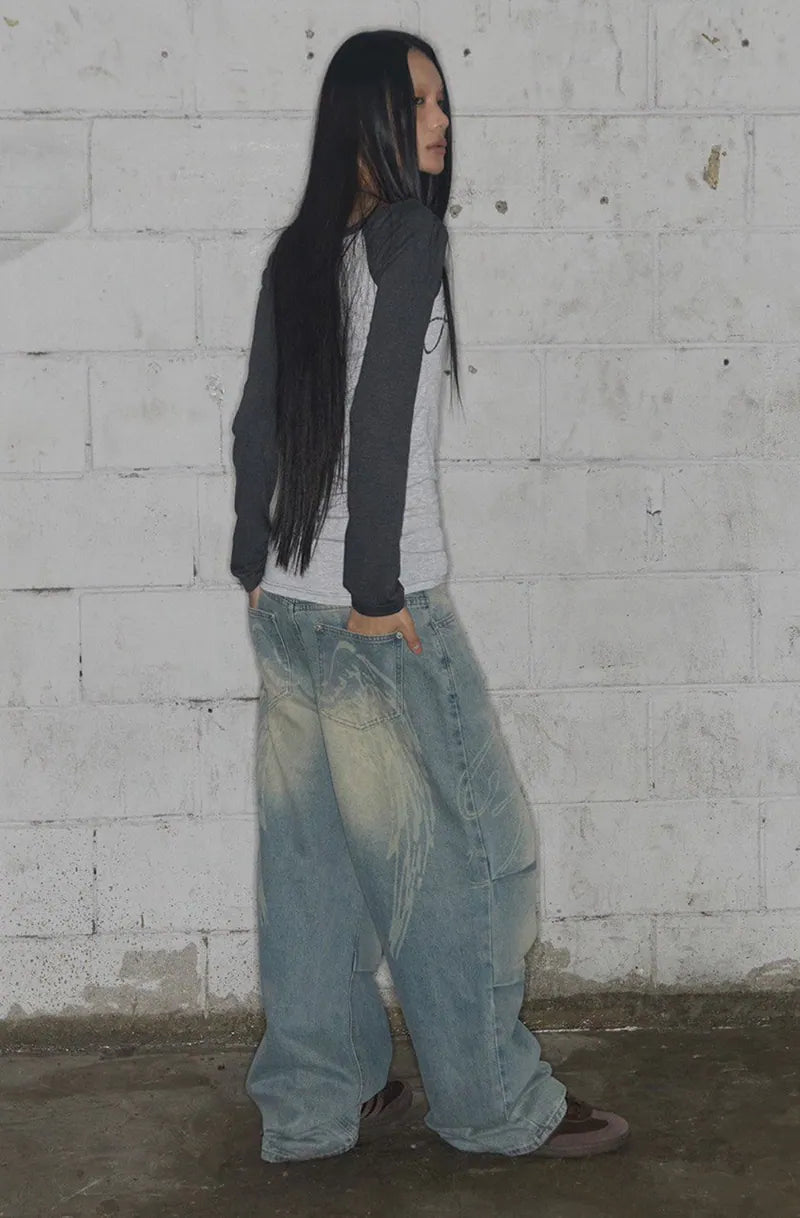 【Fancy Club】 ANGEL VINTAGE WASHING PINTUCK PANTS