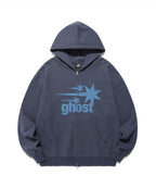 【niceghostclub】 ghost 3star hoodie zip up [charcoal / navy]