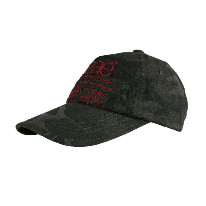 【aeae】WEB LOGO CAMO 5 PANNEL CAP [ PINK/RED ]