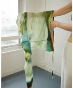 【PAMM】綁帶渲染薄長袖 - 3 colors
