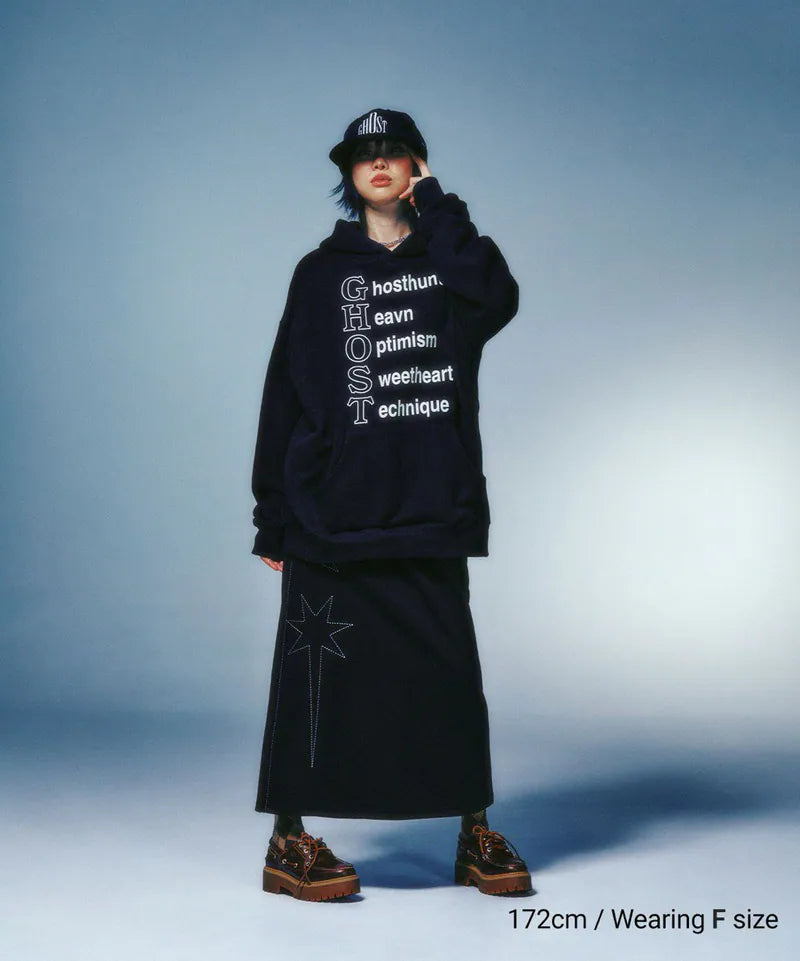 【niceghostclub】big star logo sweat skirt