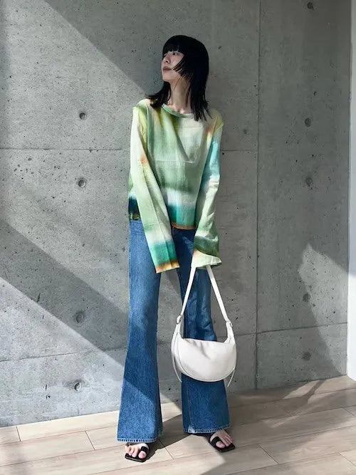 【PAMM】綁帶渲染薄長袖 - 3 colors