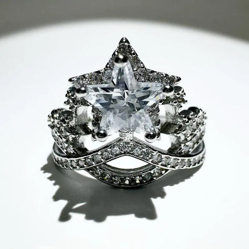 【3amgang】BIG STAR CROWN RING (2COLOR)