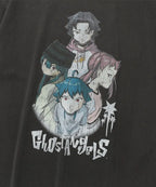 【niceghostclub】 ghost angels poster pigment big big tee [ charcoal ]