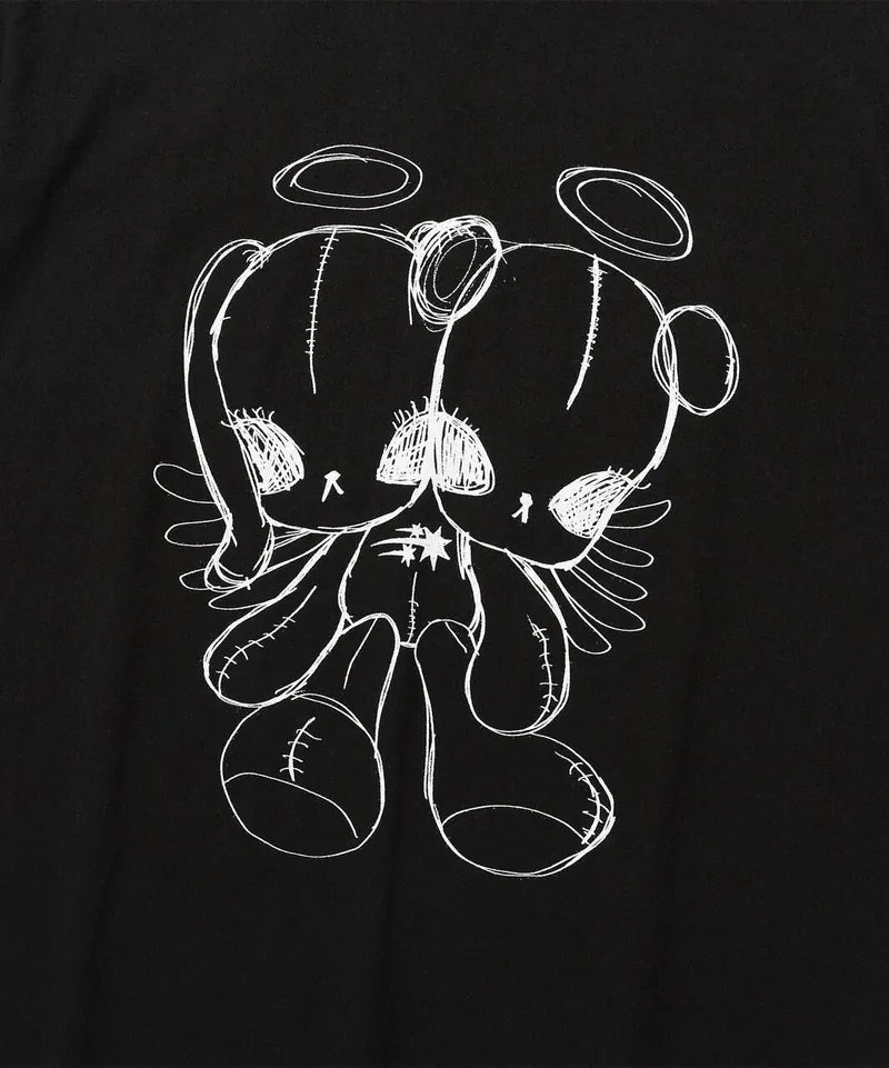 【niceghostclub】cotton doll angel tee [Black / White]