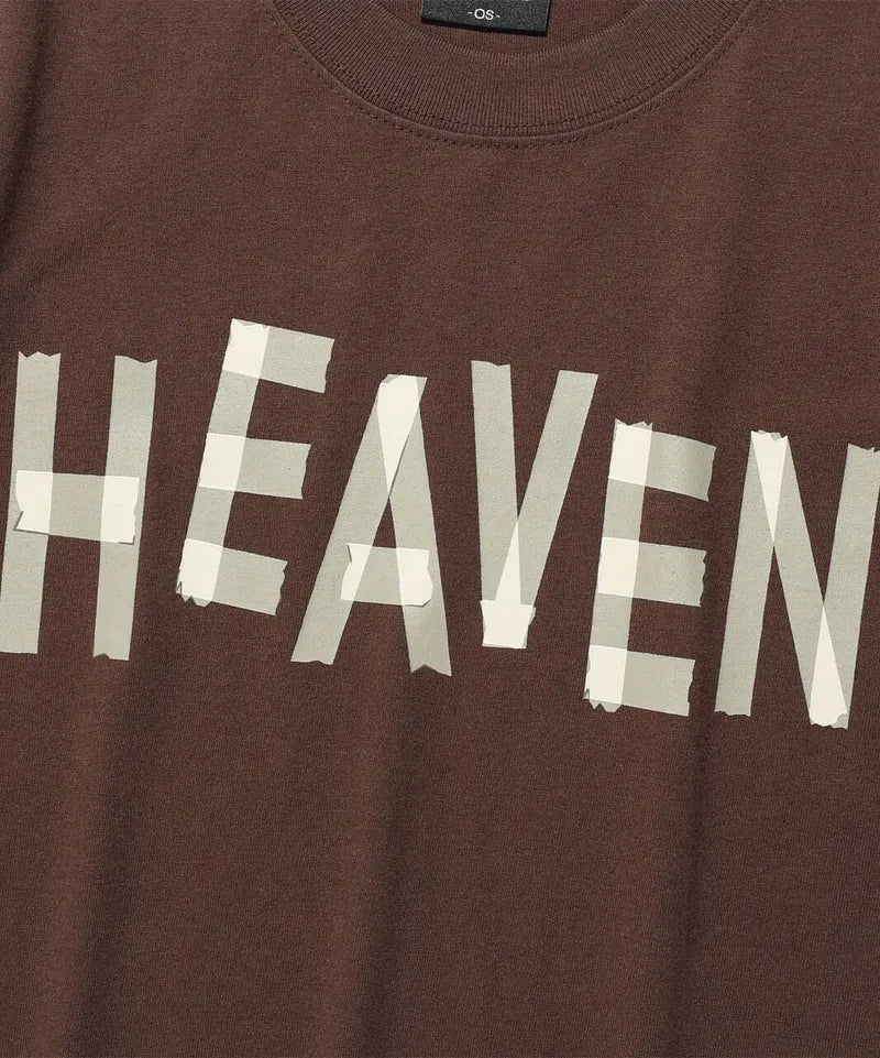 【niceghostclub】tape heaven mini tee [White / Brown]