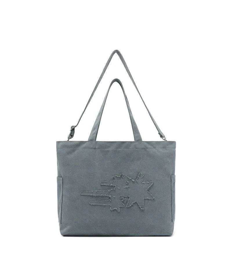 【niceghostclub】3STAR RAW EDGE 2WAY BIG BAG [ MINT / CHARCOAL ]