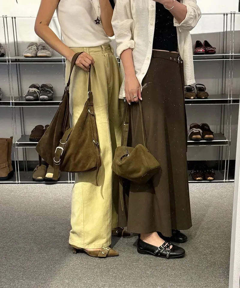 【KHIHO】Travel Flat Mary Jane [ Black / Brown ]