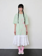【itzavibe】CAT GIRL T SHIRT [ WHITE / BLACK / MINT ]