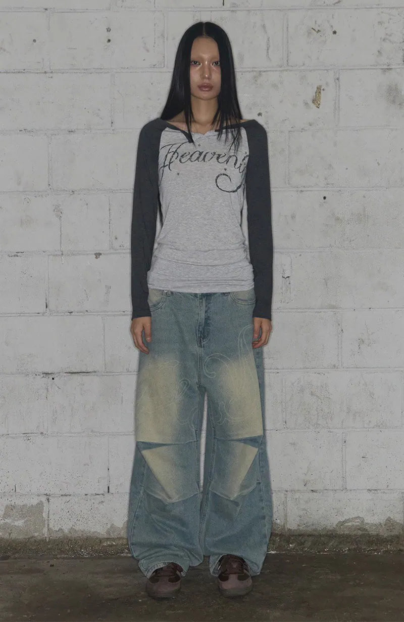 【Fancy Club】 ANGEL VINTAGE WASHING PINTUCK PANTS