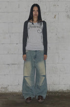 【Fancy Club】 ANGEL VINTAGE WASHING PINTUCK PANTS