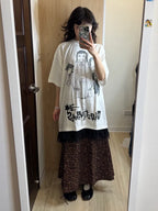 【niceghostclub】ghost angels lace hem line big big tee