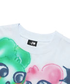 【niceghostclub】bunny bear art big big tee [white / skyblue]