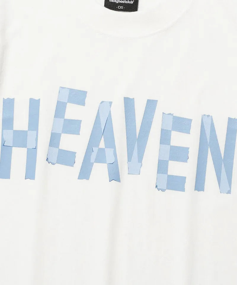 【niceghostclub】tape heaven mini tee [White / Brown]