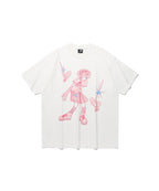 【niceghostclub】star shoes girl big big tee [ white ]