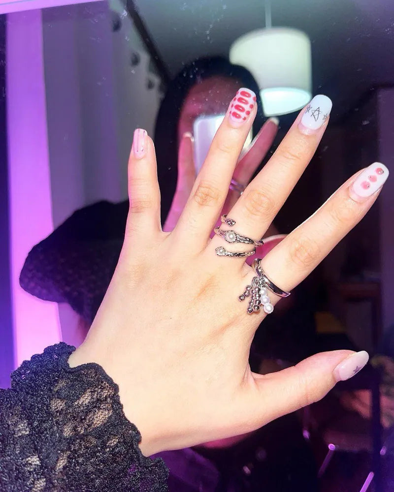 【3amgang】FALLING WHITE PEARL RING
