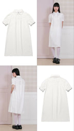 【niceghostclub】FFATS shirring puff dress [ white ]