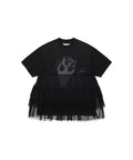 【niceghostclub】FFATS tulle dress big big tee [ black ]