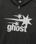 【niceghostclub】 ghost 3star hoodie zip up [charcoal / navy]