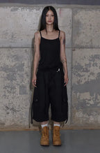 【Fancy Club】2-WAY STRAP SLEEVELESS [Black]