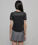【Flare up】3-Layered T-Shirt [Black / Gray]
