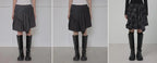 【Flare up】Asymmetrical Draped Layered Skirt （黑色現貨）