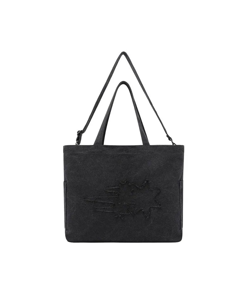 【niceghostclub】3STAR RAW EDGE 2WAY BIG BAG [ MINT / CHARCOAL ]