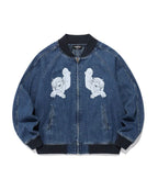 【好鬼俱樂部】heaven denim souvenir jacket [Blue / Red]（藍色L現貨）