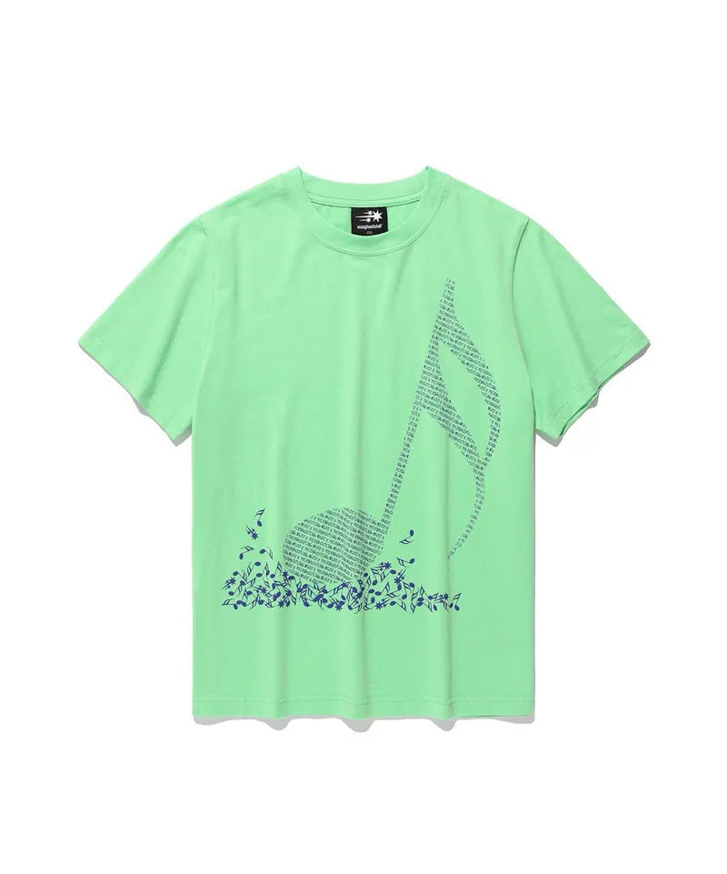 【niceghostclub】X JIMMIZO MUSIC NOTE TEE [ YELLOW GREEN ]