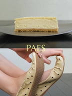 【PAES】Leather String Flat [ Black / Cheese ]