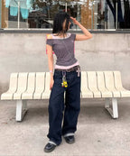 【SCULPTOR】Lazy Sleeveless Layered Tee [ Mint / Gray / Charcoal ]