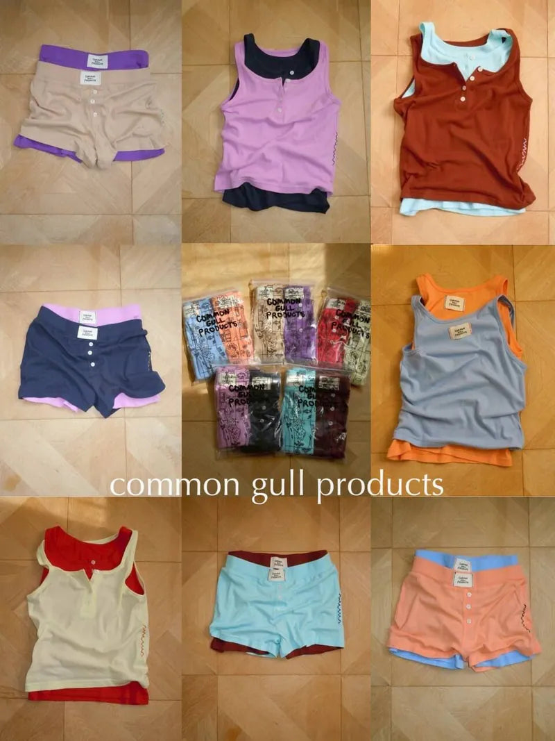 【common gull products】素面LOGO背心/短褲（兩件組包裝）