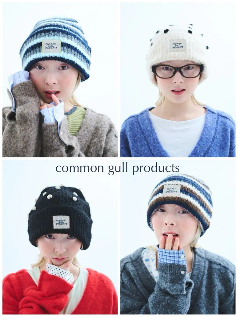 【common gull products】立體點點寬毛帽