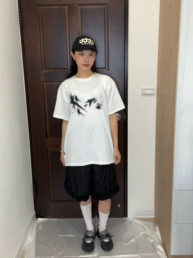 【niceghostclub】halftone symbol tee [Black / White]