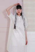 【niceghostclub】FFATS shirring puff dress [ white ]
