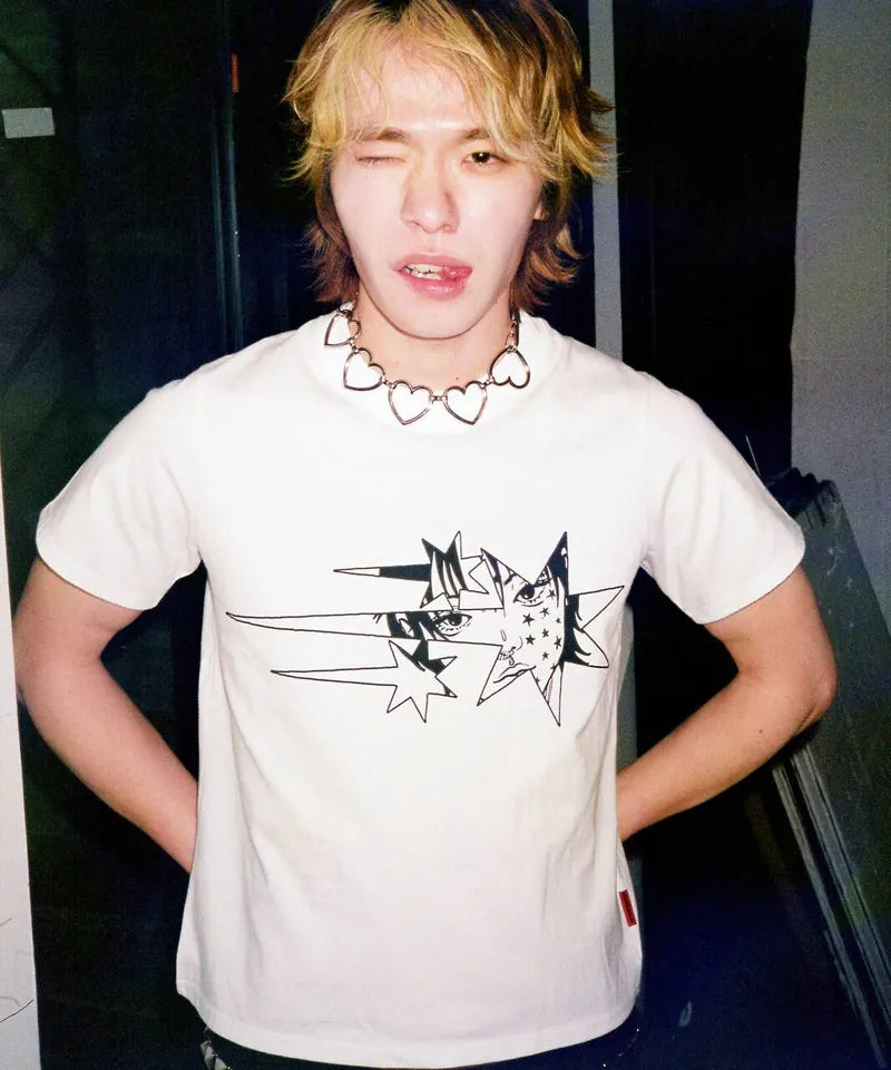【niceghostclub】anime star tee [White / Black / Red]