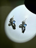 【3amgang】MOONSTONE RIBBON EARRING