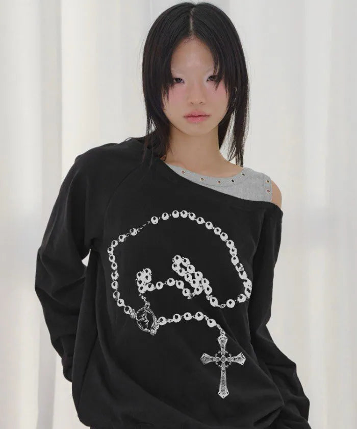 【Fancy Club】ROSARY NOIRER SWEATSHIRT