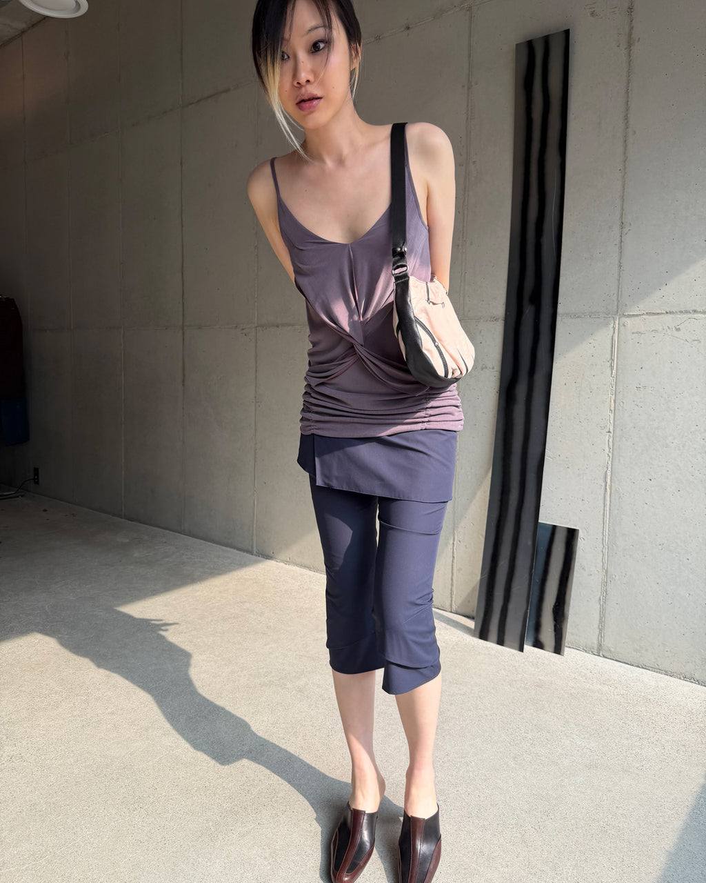 【mschief】TWIST DRAPED SLEEVELESS - 3 colors