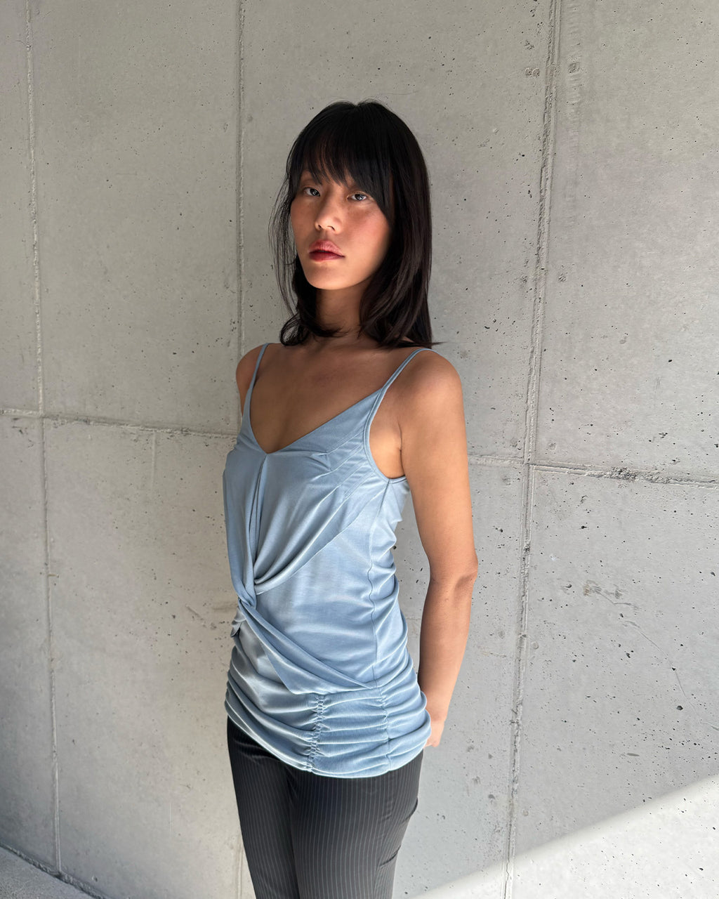 【mschief】TWIST DRAPED SLEEVELESS - 3 colors