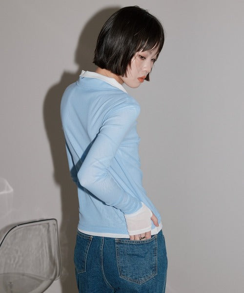 翻領透明感Polo衫 - 4 colors