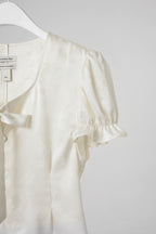 【overdue flair】JACQUARD CROP BLOUSE