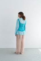 【overdue flair】MESH CORSET SLEEVELESS - 2 colors