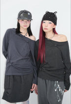 【typeservice】Mini Embroidered Camo Cap [Charcoal]
