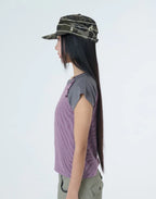 【aeae】A LOGO PILLBOX CAP [ CAMO / NAVY ]