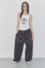 【Fancy Club】 ANGEL VINTAGE SWEATPANTS [Black / Blue / Gray / Pink]