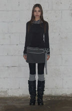 【Fancy Club】SHIRT LAYERED LONG SLEEVE [Gray / Black / Charcoal]