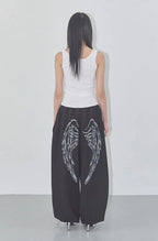【Fancy Club】 ANGEL VINTAGE SWEATPANTS [Black / Blue / Gray / Pink]