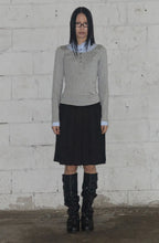 【Fancy Club】SHIRT LAYERED LONG SLEEVE [Gray / Black / Charcoal]